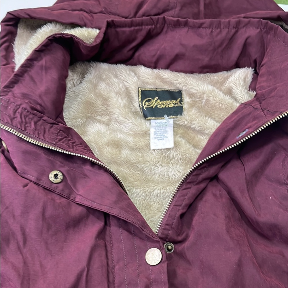 Women's Burgundy Jacket with hoodie